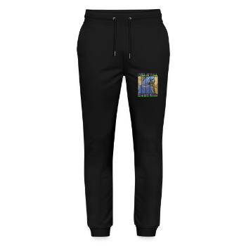 Hyacinthhara - Stanley/Stella Mover Unisex Organic Jogging Trousers - black - Front - Marisol (170cm) & Nik (191cm)