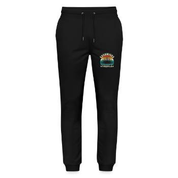 Tequila Casamigos - Stanley/Stella Unisex Bio Jogginghose Mover  - Schwarz - Vorne - Marisol (170cm) & Nik (191cm)