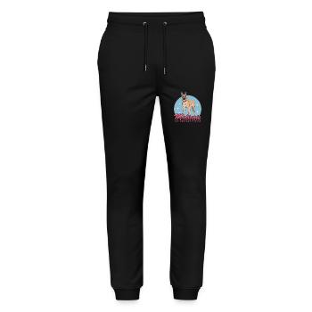 Belgian Shepherd Malinois Dog Gift - Stanley/Stella Mover Unisex Organic Jogging Trousers - black - Front - Marisol (170cm) & Nik (191cm)