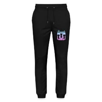 Vintage Pineapple Mama Sunset - Stanley/Stella Mover Unisex Organic Jogging Trousers - black - Front - Marisol (170cm) & Nik (191cm)
