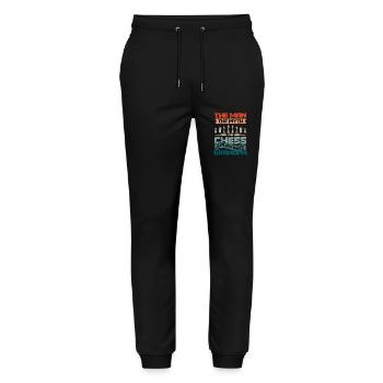 L'homme le mythe le grand-père jouant aux échecs - Pantalon de jogging bio MOVER Stanley/Stella unisexe - noir - Devant - Marisol (170cm) & Nik (191cm)