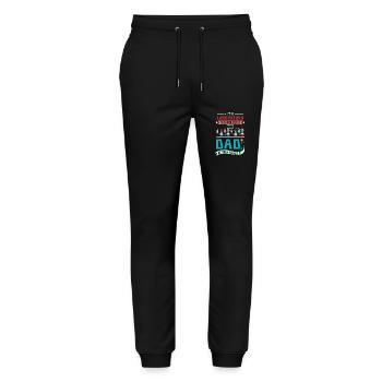 Laboratory technologist and a dad - Stanley/Stella Mover Unisex Organic Jogging Trousers - black - Front - Marisol (170cm) & Nik (191cm)