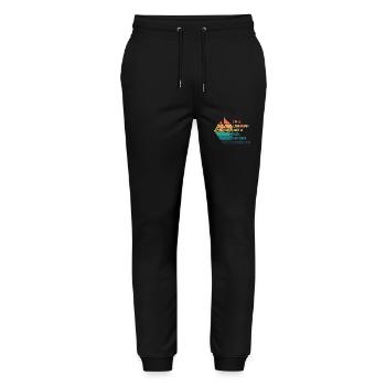 Librarian and dad - Stanley/Stella Mover Unisex Organic Jogging Trousers - black - Front - Marisol (170cm) & Nik (191cm)