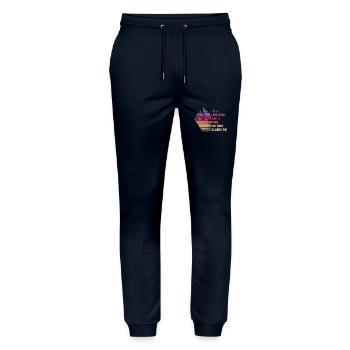 Mother librarian and mom - Stanley/Stella Mover Unisex Organic Jogging Trousers - navy - Front - Marisol (170cm) & Nik (191cm)