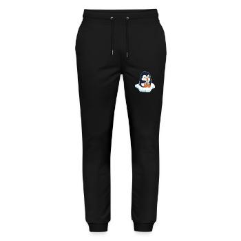 Kawaii Pinguin Bubble Tea Boba Tea Pinguin - Stanley/Stella Unisex Bio Jogginghose Mover  - Schwarz - Vorne - Marisol (170cm) & Nik (191cm)