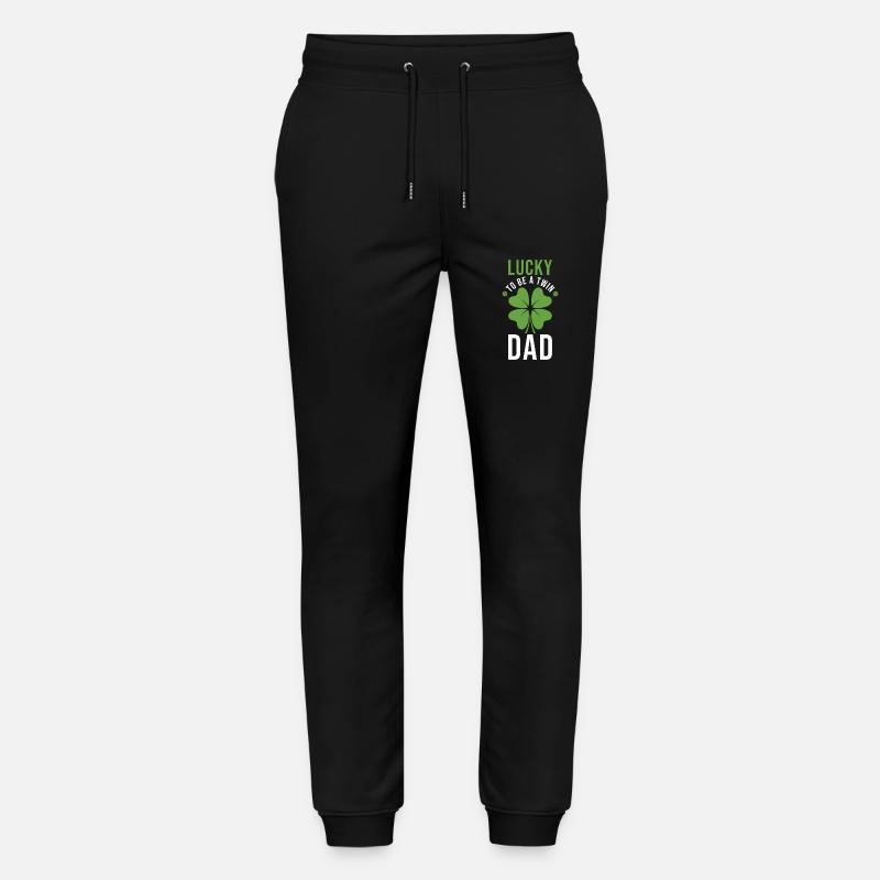 Papa Zwillinge Glück - Stanley/Stella Unisex Bio Jogginghose Mover  - Schwarz