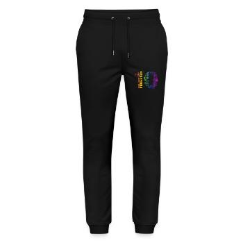 Zehn 10. Geburtstag | Coldorful Wörter Thema - Stanley/Stella Unisex Bio Jogginghose Mover  - Schwarz - Vorne - Marisol (170cm) & Nik (191cm)
