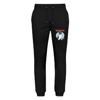 Boston Terrier | Dog Dog Owner Gift - Stanley/Stella Mover Unisex Organic Jogging Trousers - black - Front - Marisol (170cm) & Nik (191cm)