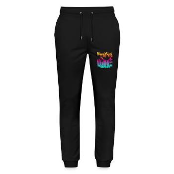 Negril Beach Jamaïque - Pantalon de jogging bio MOVER Stanley/Stella unisexe - noir - Devant - Marisol (170cm) & Nik (191cm)