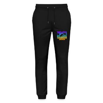 Winnifred Beach Jamaica - Stanley/Stella Unisex Bio Jogginghose Mover  - Schwarz - Vorne - Marisol (170cm) & Nik (191cm)