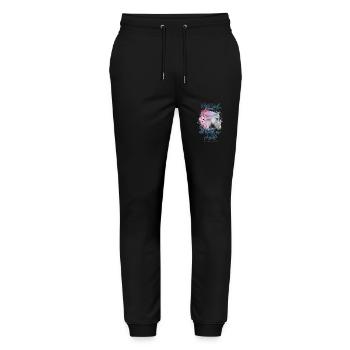 Christian Quotes Horses - Stanley/Stella Mover Unisex Organic Jogging Trousers - black - Front - Marisol (170cm) & Nik (191cm)