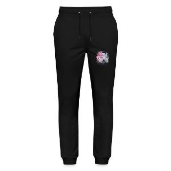 Horse Motif Riding Horses Gift - Stanley/Stella Mover Unisex Organic Jogging Trousers - black - Front - Marisol (170cm) & Nik (191cm)