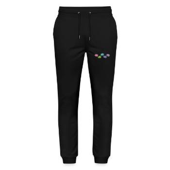 Fleurs de lotus Fleurs de lotus Fleur de plante Fleur - Pantalon de jogging bio MOVER Stanley/Stella unisexe - noir - Devant - Marisol (170cm) & Nik (191cm)