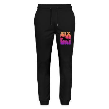 Girl rider, I am 6 years old, 6. - Stanley/Stella Mover Unisex Organic Jogging Trousers - black - Front - Marisol (170cm) & Nik (191cm)