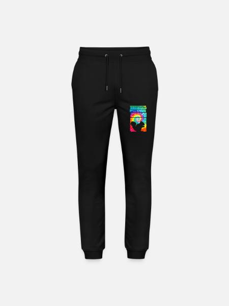 Squirrel Hippie Tie Dye - Stanley/Stella Mover Unisex Organic Jogging Trousers - black
