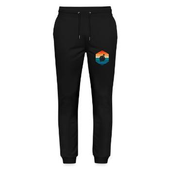 Onion Lover Retro Vegetables Vegan Gift idea - Stanley/Stella Unisex Bio Jogginghose Mover  - Schwarz - Vorne - Marisol (170cm) & Nik (191cm)