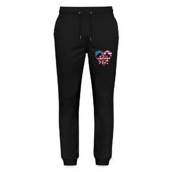 Axe throwing - Stanley/Stella Mover Unisex Organic Jogging Trousers - black - Front - Marisol (170cm) & Nik (191cm)