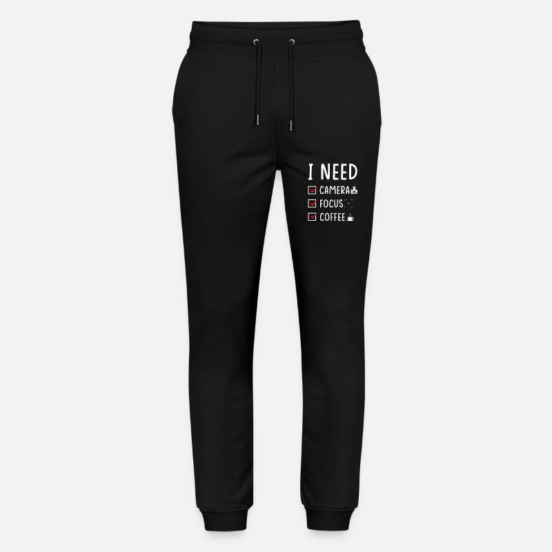 Photographe Camera Focus Coffee - Pantalon de jogging bio MOVER Stanley/Stella unisexe - noir