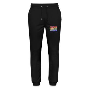 Teachers Colorful Flower Theme School Educators - Stanley/Stella Mover Unisex Organic Jogging Trousers - black - Front - Marisol (170cm) & Nik (191cm)