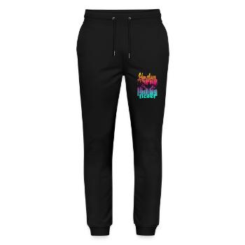 Herzliya Israel - Stanley/Stella Mover Unisex Organic Jogging Trousers - black - Front - Marisol (170cm) & Nik (191cm)