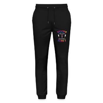 Boom I Just Turned 1 But Can Not Wait To Turn 2 | - Stanley/Stella Mover Unisex Organic Jogging Trousers - black - Front - Marisol (170cm) & Nik (191cm)