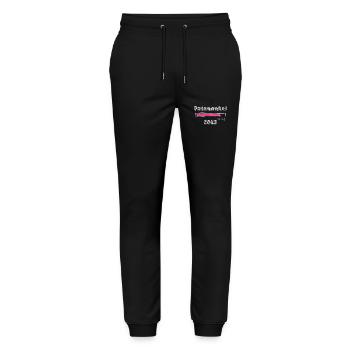 Patenonkel 2023 loading Patenkind Patenonkel - Stanley/Stella Unisex Bio Jogginghose Mover  - Schwarz - Vorne - Marisol (170cm) & Nik (191cm)