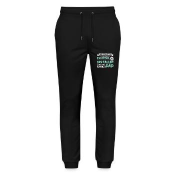 My favorite flooring installer calls me dad - Stanley/Stella Unisex Bio Jogginghose Mover  - Schwarz - Vorne - Marisol (170cm) & Nik (191cm)