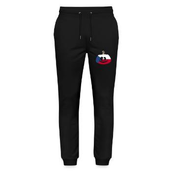 Hungary Halloween Pumpkin - Stanley/Stella Mover Unisex Organic Jogging Trousers - black - Front - Marisol (170cm) & Nik (191cm)