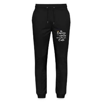 L’impératrice a pris sa retraite plus de temps pour les chats - Pantalon de jogging bio MOVER Stanley/Stella unisexe - noir - Devant - Marisol (170cm) & Nik (191cm)