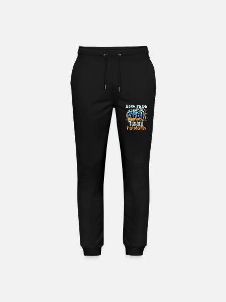 Graffiti-Stil, lustiger Spruch Born-to-do-Grafitti - Stanley/Stella Unisex Bio Jogginghose Mover - Schwarz