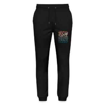 Sea turtle slow down and pace yourself - Stanley/Stella Mover Unisex Organic Jogging Trousers - black - Front - Marisol (170cm) & Nik (191cm)