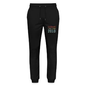 Légendaire Depuis Septembre 2010 Anniversaire - Pantalon de jogging bio MOVER Stanley/Stella unisexe - noir - Devant - Marisol (170cm) & Nik (191cm)