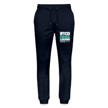 Offizier lädt Ausbildung - Stanley/Stella Unisex Bio Jogginghose Mover  - Navy - Vorne - Marisol (170cm) & Nik (191cm)