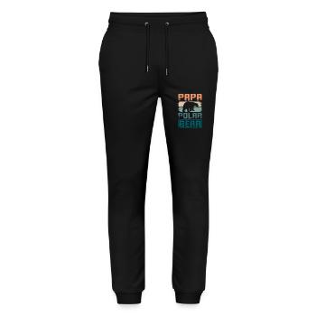 Father Dad Papa polar bear - Stanley/Stella Unisex Bio Jogginghose Mover  - Schwarz - Vorne - Marisol (170cm) & Nik (191cm)