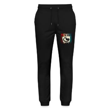 Retro Vintage Midwife - Stanley/Stella Unisex Bio Jogginghose Mover  - Schwarz - Vorne - Marisol (170cm) & Nik (191cm)