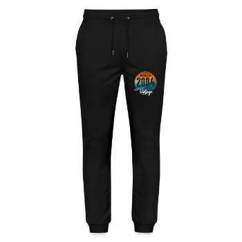 Vintage Made in 2004 Year of birth 2004 Birthday - Stanley/Stella Mover Unisex Organic Jogging Trousers - black - Front - Marisol (170cm) & Nik (191cm)