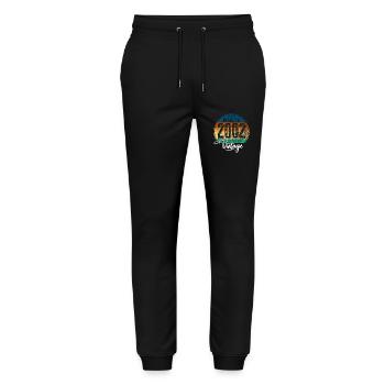 Vintage Fabriqué en 2002 Année de naissance 2002 Anniversaire - Pantalon de jogging bio MOVER Stanley/Stella unisexe - noir - Devant - Marisol (170cm) & Nik (191cm)