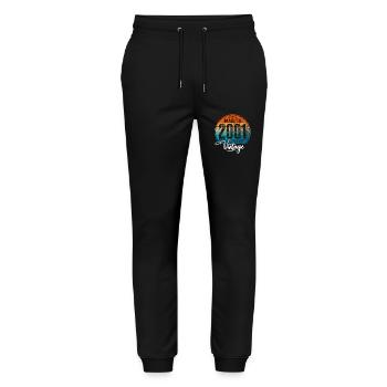 Vintage Made in 2001 Year of birth 2001 Birthday - Stanley/Stella Mover Unisex Organic Jogging Trousers - black - Front - Marisol (170cm) & Nik (191cm)