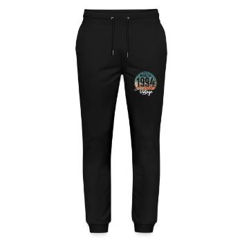 Vintage Made in 1994 Year of birth 1994 Birthday - Stanley/Stella Mover Unisex Organic Jogging Trousers - black - Front - Marisol (170cm) & Nik (191cm)
