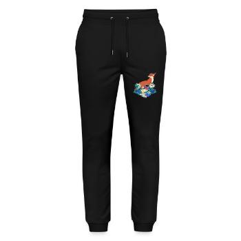 Early Spring Wild Animals Forest Animals Foxes - Stanley/Stella Mover Unisex Organic Jogging Trousers - black - Front - Marisol (170cm) & Nik (191cm)