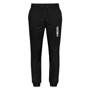 Tischtennis - Stanley/Stella Unisex Bio Jogginghose Mover  - Schwarz - Vorne - Marisol (170cm) & Nik (191cm)