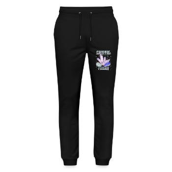 Crystal Crystal-Power Healing Esoteric Crystals - Stanley/Stella Mover Unisex Organic Jogging Trousers - black - Front - Marisol (170cm) & Nik (191cm)