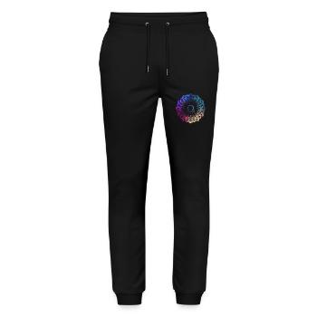 Libra Zodiac Symbol Mandala - Stanley/Stella Mover Unisex Organic Jogging Trousers - black - Front - Marisol (170cm) & Nik (191cm)