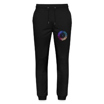 Pisces Zodiac Symbol Mandala - Stanley/Stella Mover Unisex Organic Jogging Trousers - black - Front - Marisol (170cm) & Nik (191cm)