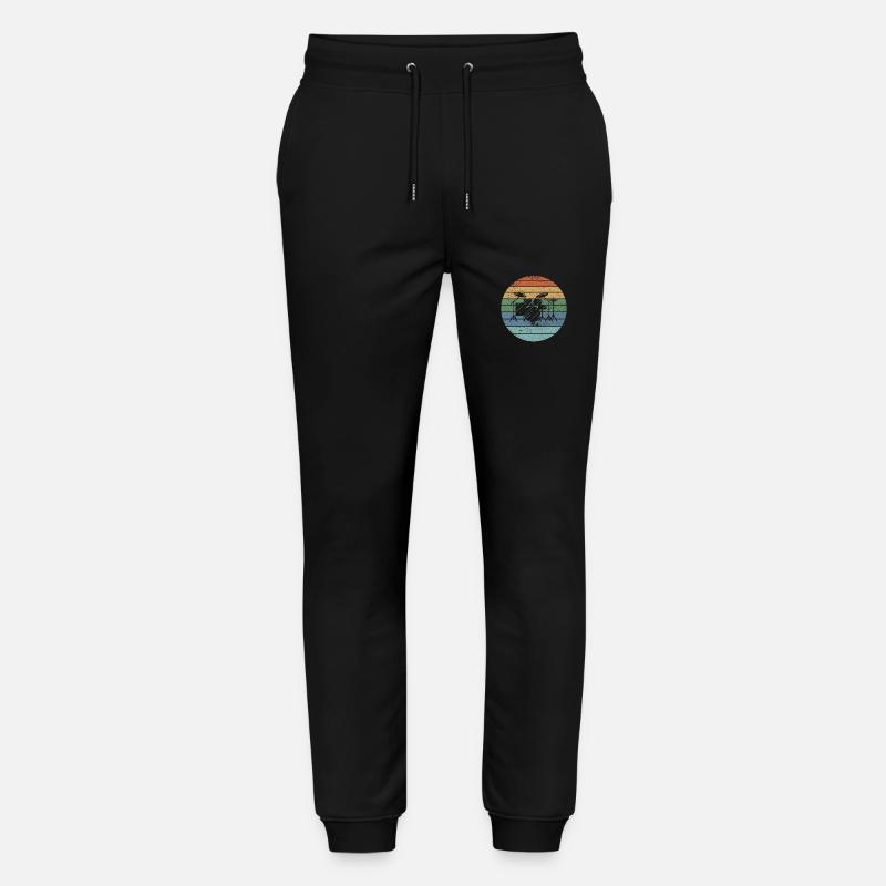 Drumming Drummer Retro - Stanley/Stella Mover Unisex Organic Jogging Trousers - black