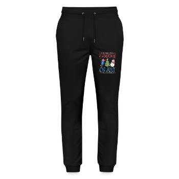 Celebrating Independence Day Christmas in the - Stanley/Stella Mover Unisex Organic Jogging Trousers - black - Front - Marisol (170cm) & Nik (191cm)
