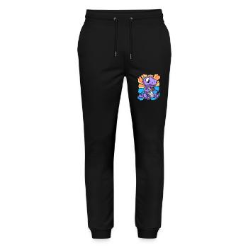 Birthday Gift Child Birthday Xmas Cookies - Stanley/Stella Mover Unisex Organic Jogging Trousers - black - Front - Marisol (170cm) & Nik (191cm)