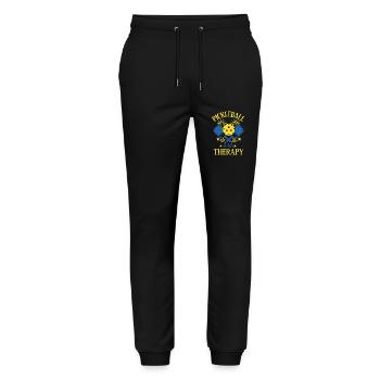 Le pickleball est ma thérapie - Pantalon de jogging bio MOVER Stanley/Stella unisexe - noir - Devant - Marisol (170cm) & Nik (191cm)