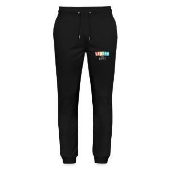 The legend was born in 1993 - Stanley/Stella Mover Unisex Organic Jogging Trousers - black - Front - Marisol (170cm) & Nik (191cm)