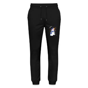 Niedlicher Schneemann Winter - Stanley/Stella Unisex Bio Jogginghose Mover  - Schwarz - Vorne - Marisol (170cm) & Nik (191cm)